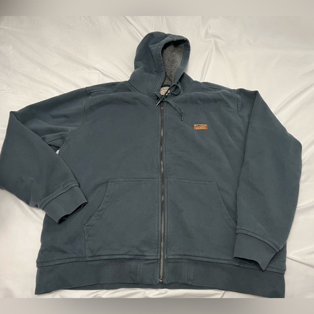 L.L. Bean Men's Katahdin Iron Works Fleece Lined Zip Up Hoodie